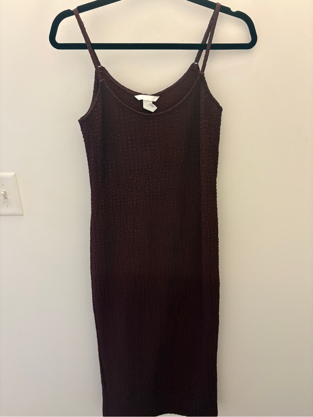 Women’s Slim Knit Ribbed Dress Brown